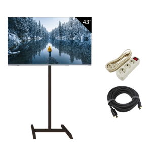 Televisi 43 Inch + ( Stand TV, HDMI, Stop kontak )