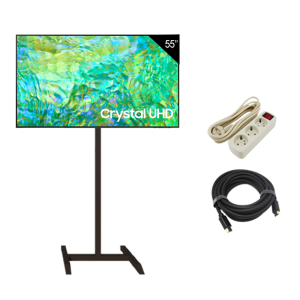 Televisi 55 Inch + ( Stand TV, HDMI, Stop kontak )