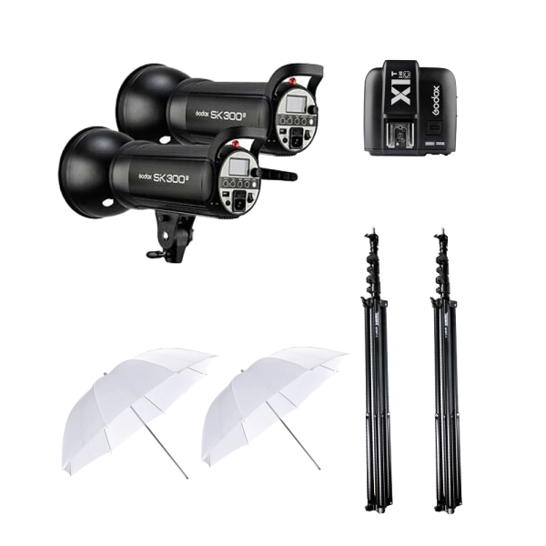 Paket Godox SK300 (Lighting Studio Flash Foto)