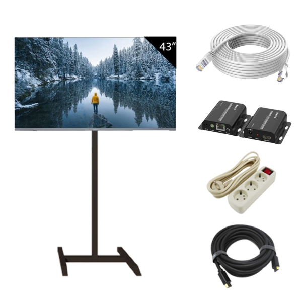 Televisi 43 Inch (Stand TV, HDMI , Stop Kontak , Extender , LAN )